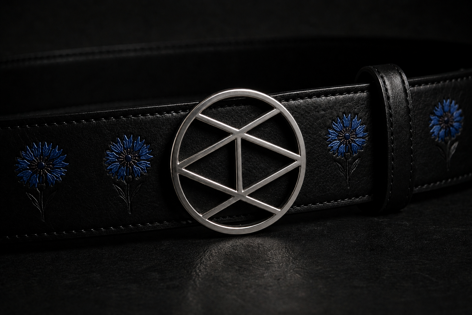 Black kobe leather belt (tailor made)
