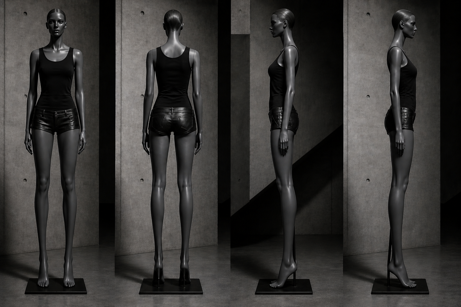 Black Tank Top Modal and Silk (tailor made)